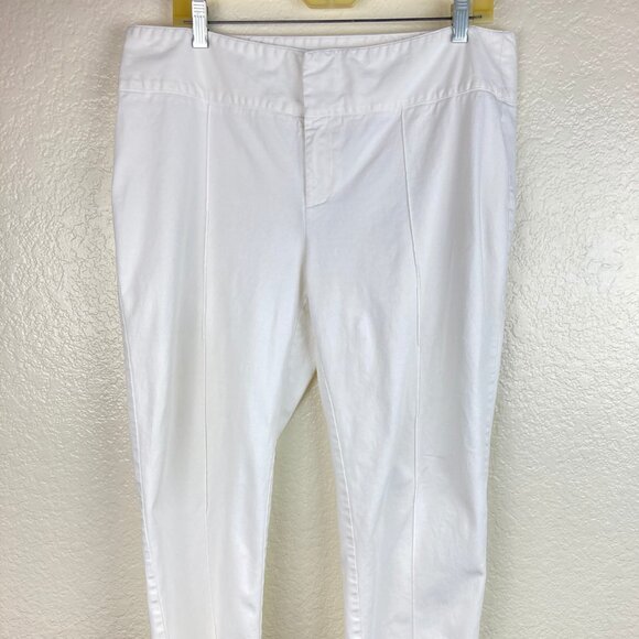 Inc. International Concepts Women's White Capris Peddle Pushers Sz 14 - Picture 1 of 4